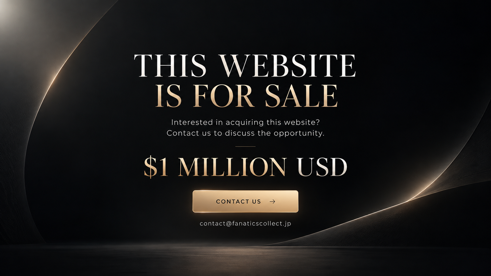 This website is for sale. Asking price: $1 Million USD.